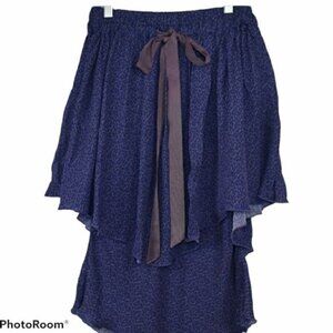Women's 100% Silk Coeur Le Roi Layered Skirt size 2